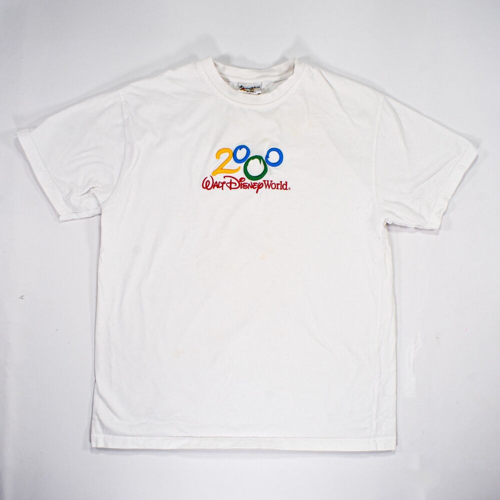 Vintage Y2K Walt Disney World Embroidered T-Shirt - L
